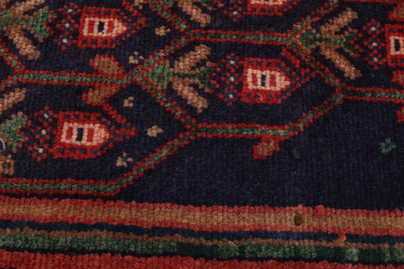 Vintage Hand-knotted Runner Rug 3'7" x 9'8" Traditional Oriental Wool Carpet gallery