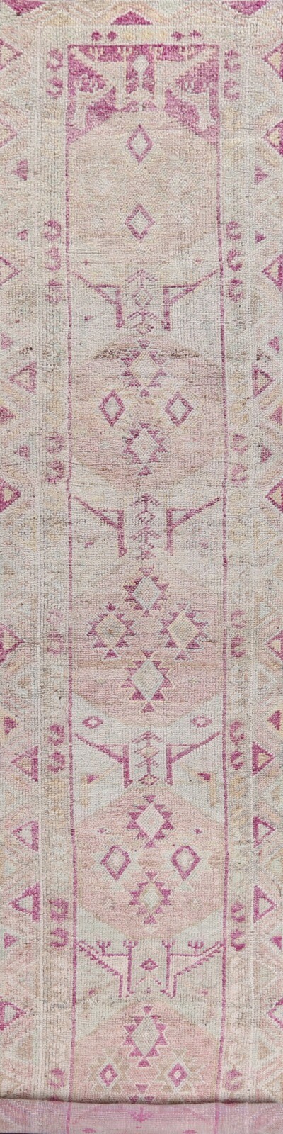 Vintage Geometric Anatolian Turkish Oriental Long Runner Rug Handmade Wool 3x15 gallery