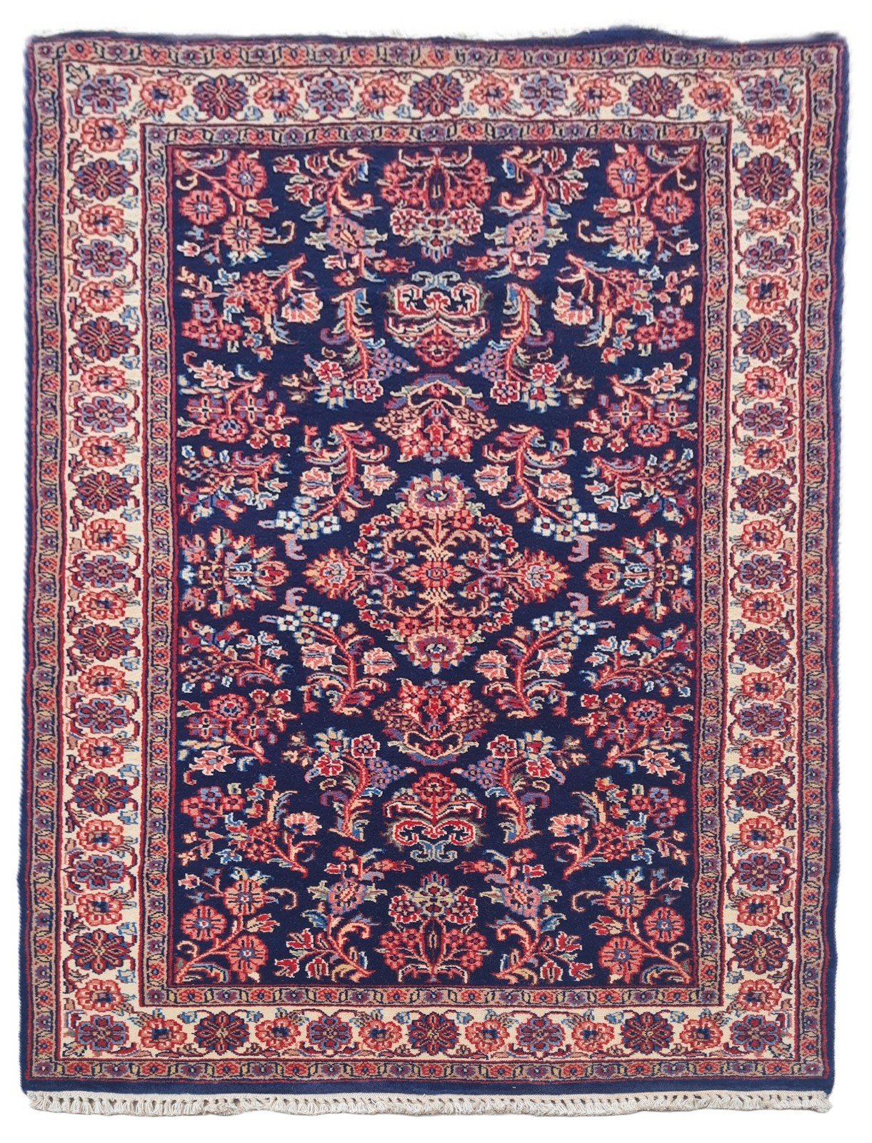 Amazing Hand Knotted Vintage Tribal Saroukh Wool Area Rug 5.3 x 2.11 Ft gallery