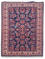 Amazing Hand Knotted Vintage Tribal Saroukh Wool Area Rug 5.3 x 2.11 Ft