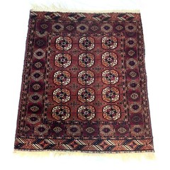 Antique Nice Clean Turkoman (Turkmen) Tekke Hand Knotted Wool Rug 40″ X 47″
