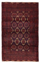 Vintage 4’2″ x 6’10” Traditional Hand Knotted Vegetable Dye Wool Area Rug