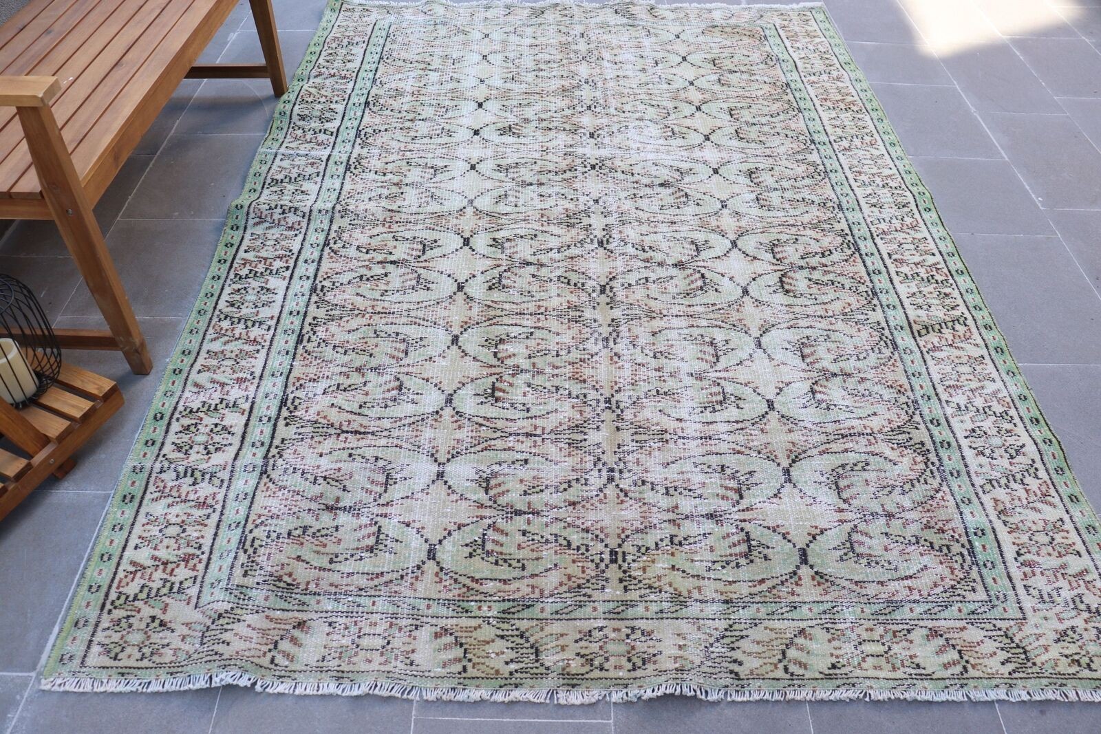 Kitchen Rug, Oushak Rugs, 5.9x8.5 ft Large Rug, Turkish Rug, Vintage Rug gallery