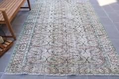 Kitchen Rug, Oushak Rugs, 5.9×8.5 ft Large Rug, Turkish Rug, Vintage Rug
