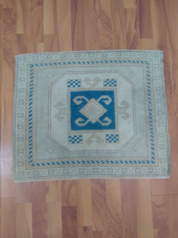 Antique Beige Rug Square Vintage Beige Blue Tribal Decor Rug Free Shipping Rug gallery