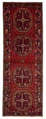 Vintage Hand-knotted Runner Rug 3’6″ x 9’10” Traditional Oriental Wool Carpet