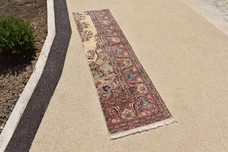 Turkish Rug 1x6ft Handwoven Oriental Carpet 58x196cm Runner Fragment Kitchen Rug gallery