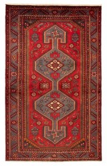 Vintage Traditional Hand-Knotted Area Rug 4’3″ x 6’11” Oriental Wool Carpet