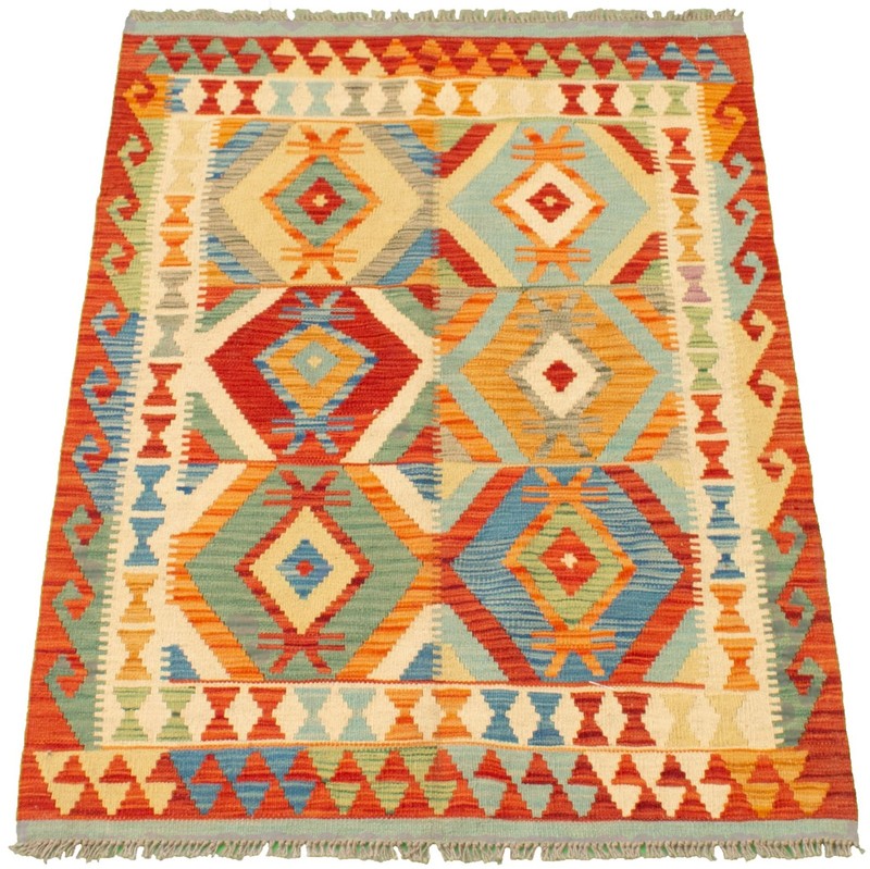 Vintage Hand Woven Area Rug 3'4" x 4'10" Traditional Wool Oriental Carpet gallery