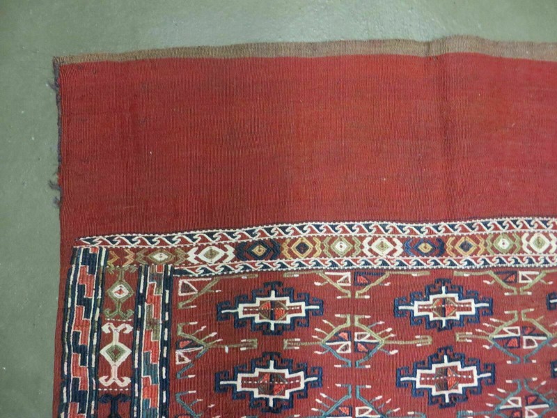 45" X 32" Antique Handmade Bokhara Turkoman Yomud Chuval Wool Rug Soumak NICE gallery