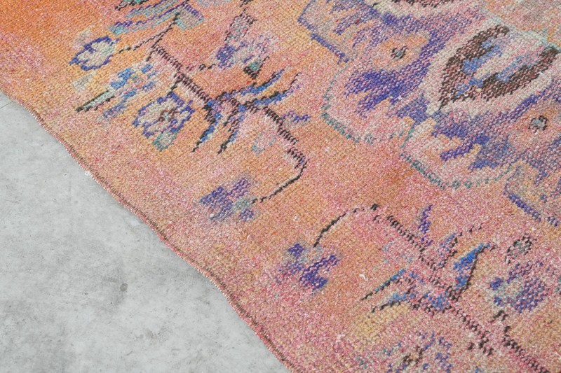turkish runner rug 4x11 ft, hand-knotted vintage oushak rug, runner carpet, 934 gallery