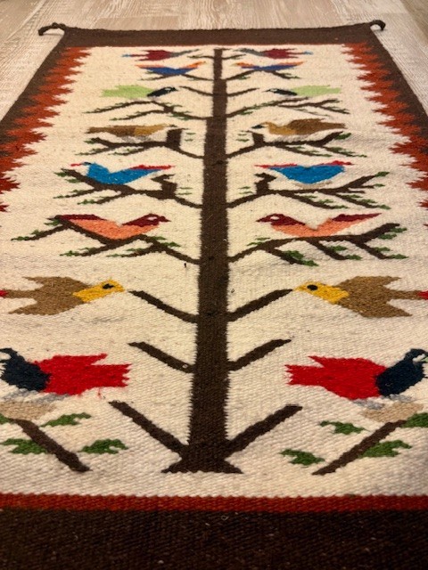 Antique Zapotec "Tree of Life" Hand-Woven Wool Tapestry/Rug gallery