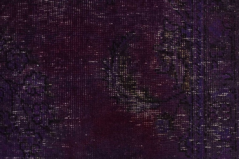 Vintage Overdyed 8’5” x 10’10” Purple Distressed Wool Hand-Knotted Oriental Rug gallery