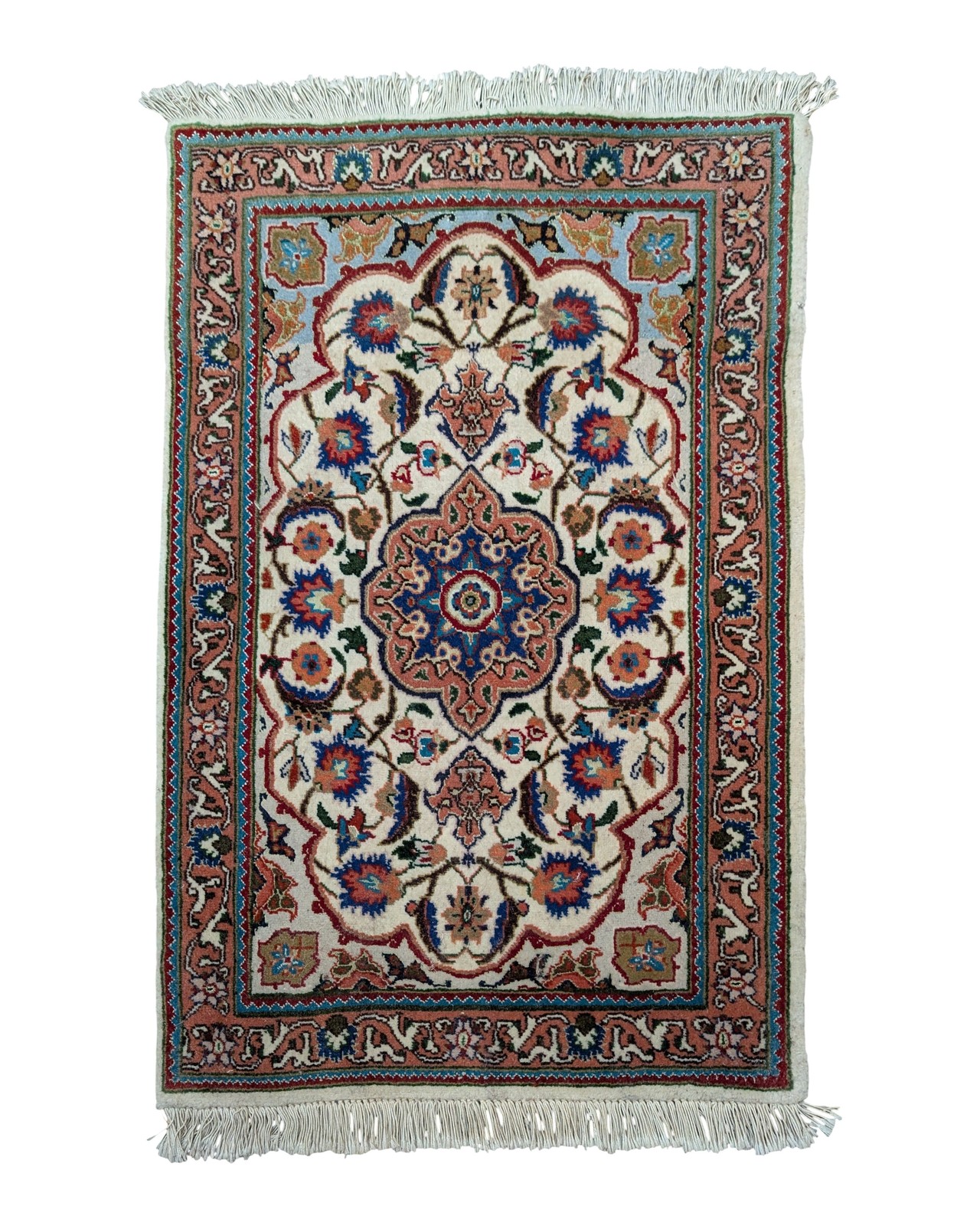 Small Per'sian Rug 1' 7" x 2' 4" - Fine 330 KPSI - 50 Raj - Hand Knotted gallery