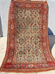 Auth: 19th C Bidjar Rug Kurdish Wool Collectors Mystical Art Beauty 4×7