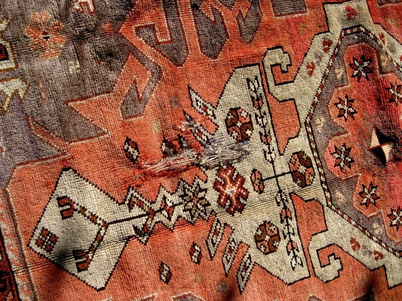 ANTIQUE 1900 CAUCASIAN KAZAK SMALL RUG 5'3" X 3'9" gallery