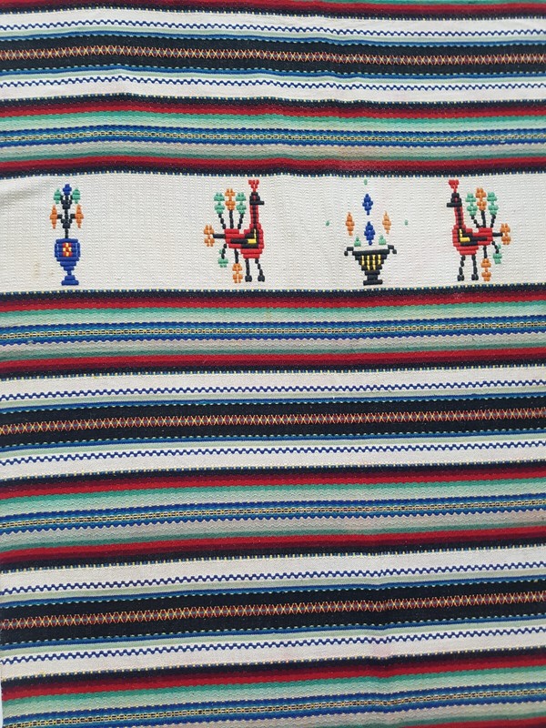 Vintage Handmade Traditional South American Kilim Floor Rug Carpet 278x121 cm gallery