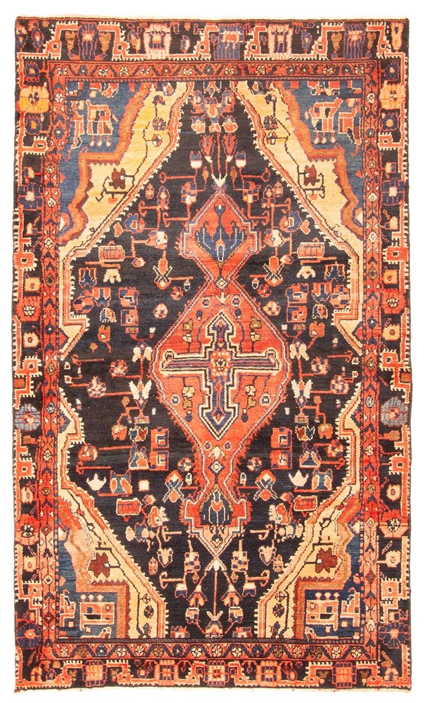 Traditional Vintage Hand-Knotted Area Rug 4'0" x 6'8" Oriental Wool Carpet