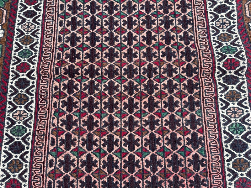 3'9x6'1 ft Afghan Sumak Kilim Rug Hand Woven Wool Tribal Oriental kitchen Rug gallery