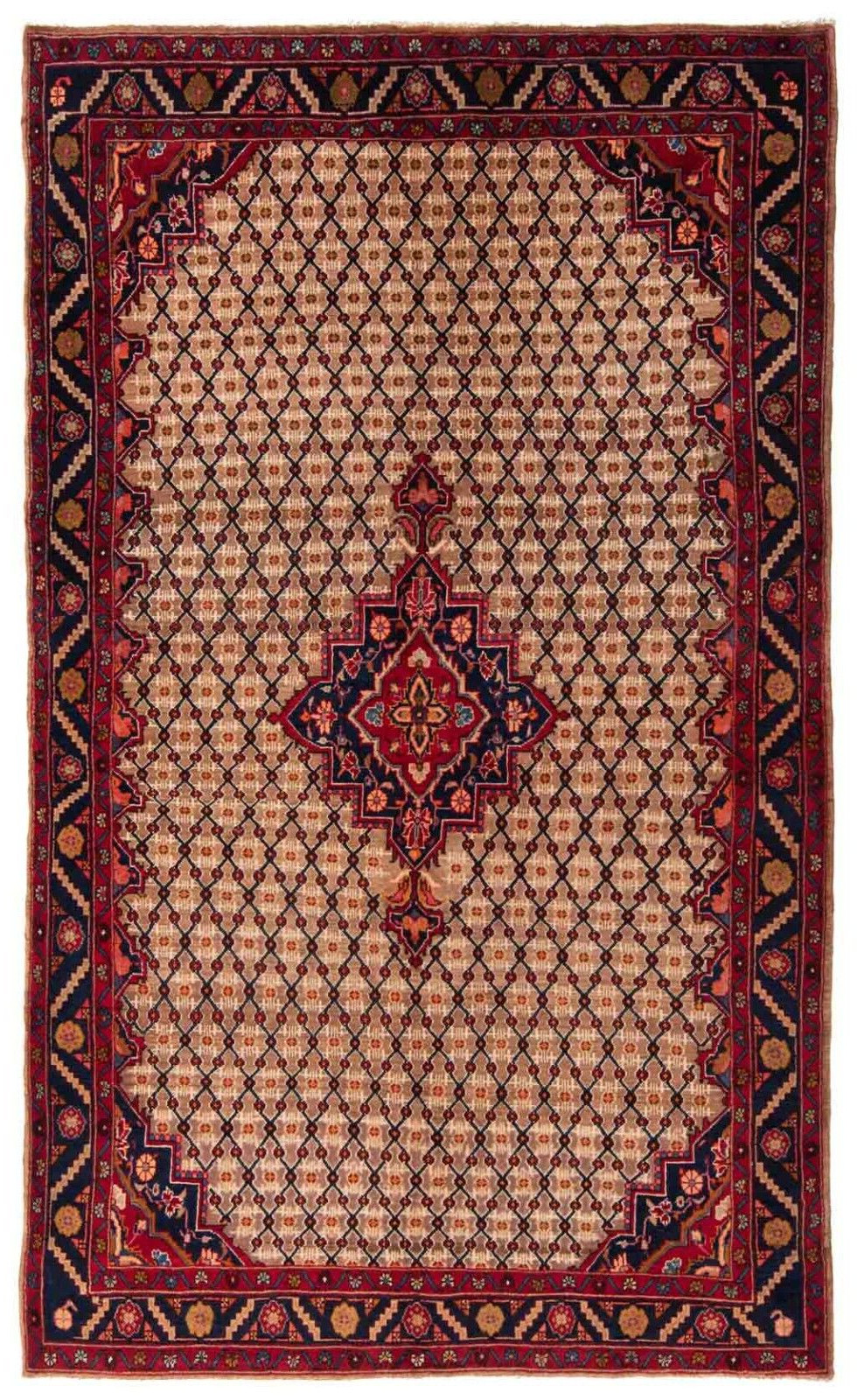 Koliai 260x155 cm Carpet Hand Knotted Oriental Rug Beige Nomadic gallery