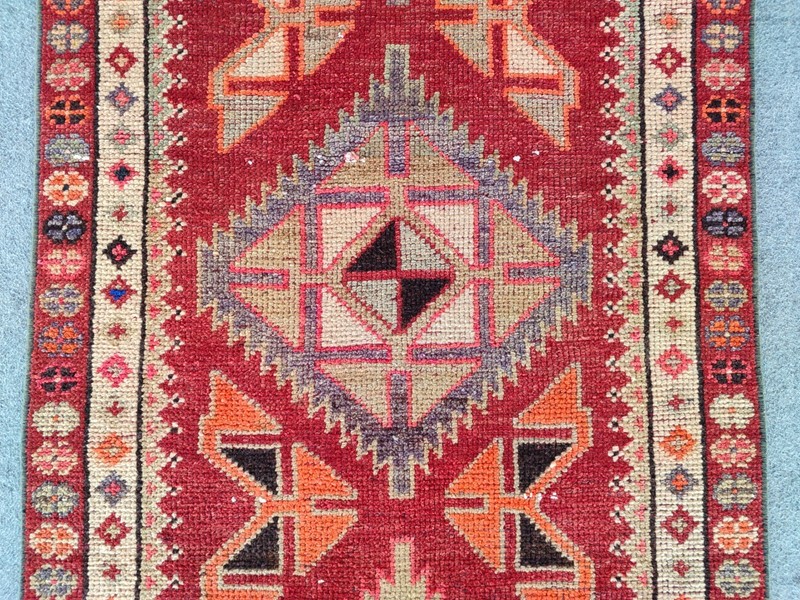 2.7 x 13 Ft, Antique rug 3x13, Turkish runner 3x13 vintage, Tribal Herki rug gallery