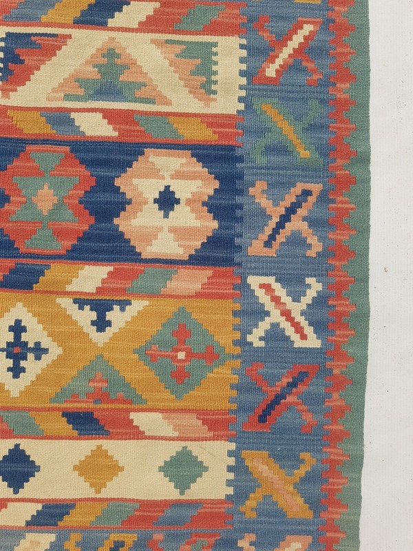 Vintage Traditional Handcrafted Turkish Kilim Rug for Home Décor 89x63 cm gallery