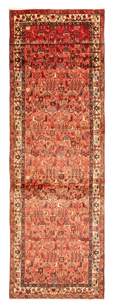 3'6" x 13'3" Vintage Hand-knotted Runner Rug Traditional Oriental Wool Carpet