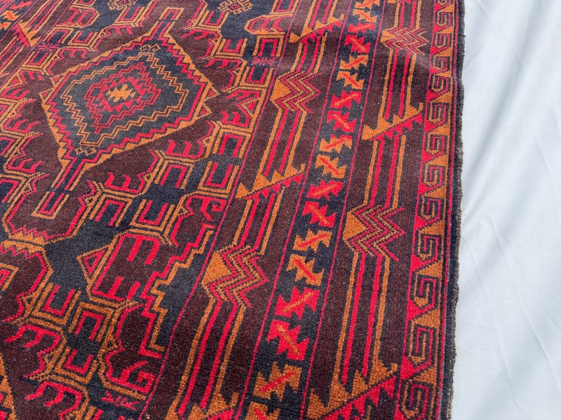 4x7 Afghan Hand Knotted Vintage Baluchi Rug Tribal Medallion Persian Area Carpet gallery