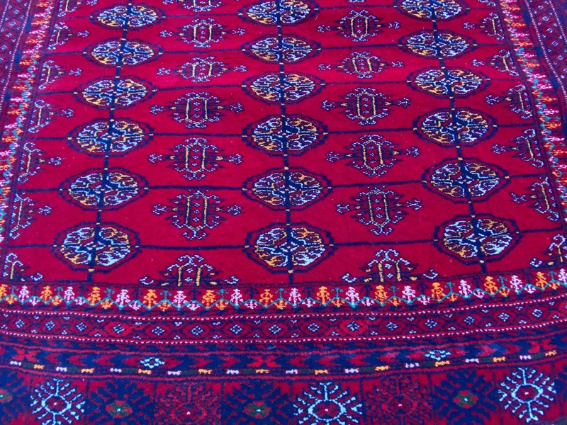 Afghan Rug 4'4 x 7'2 ft Wool & Silk Hand Knotted Tribal Persian Style Carpet gallery
