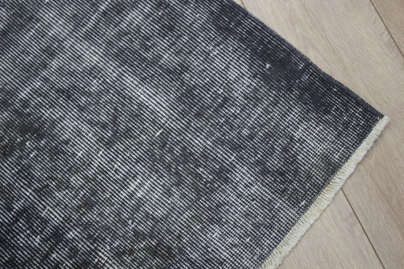Sparta Gray Accent Rug Traditional Vintage Handwoven Overdyed Wool Carpet 4x7 ft gallery
