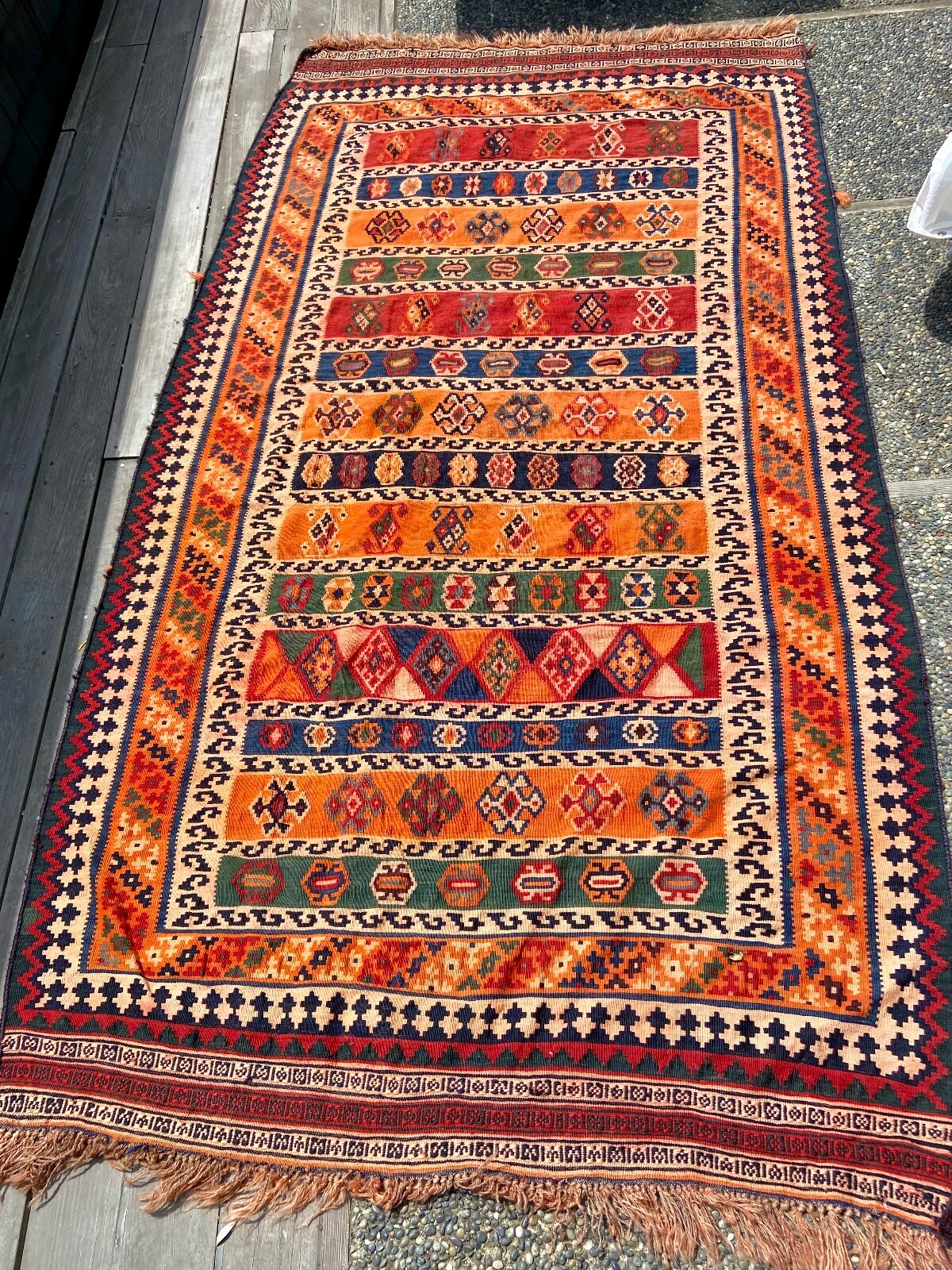 LARGE SHIRVAN ,GASHGAI, ORIENTAL KELIM gallery