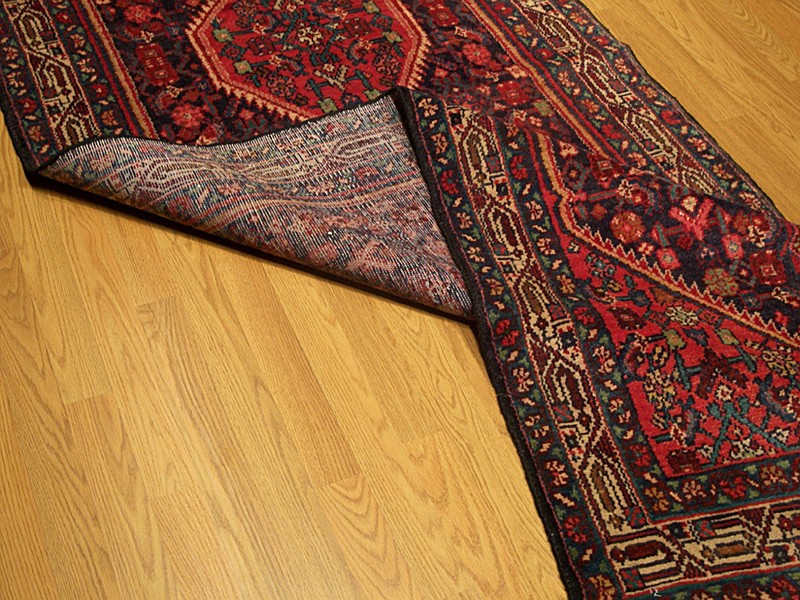 3.5 x 12.5 HAND KNOTTED Antique 1930s Sarab Runner _Veggie Dyed Fine Soft Wool gallery