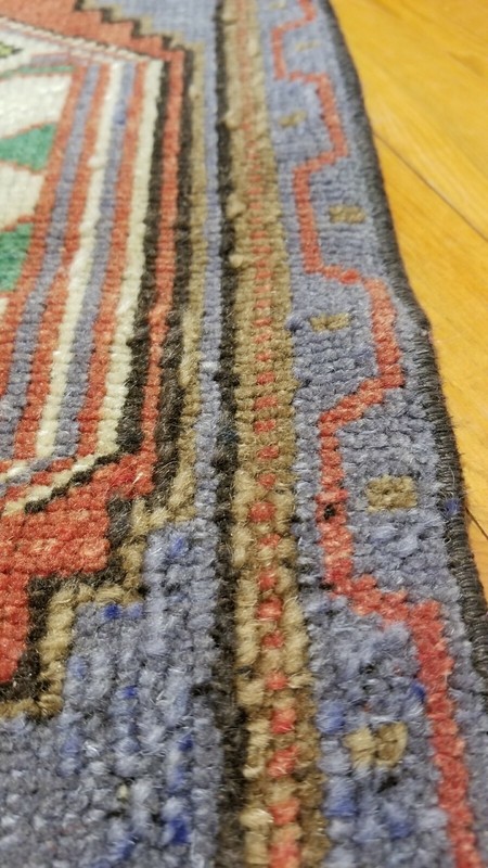 Stunning Antique 1940-1950's Wool Pile Natural Dye Tribal Rug 1'9'' x 2'10'' gallery