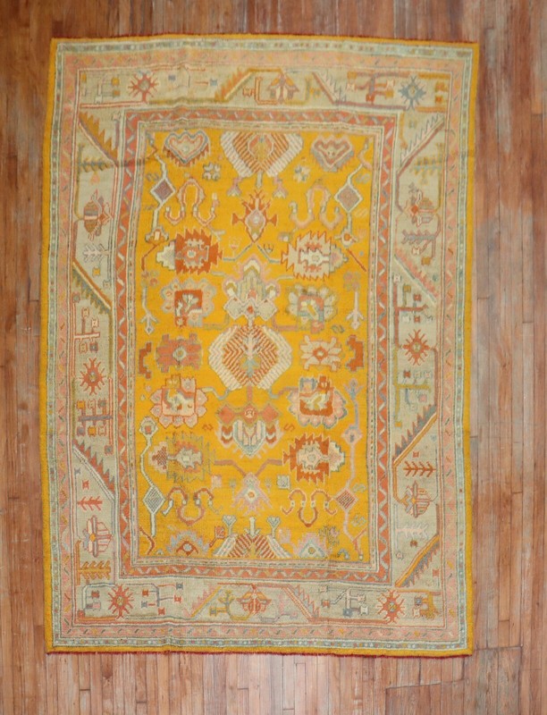 Antique Gorgeous Turkish Oushak Ushak Rug 7'1''x9'9'' gallery