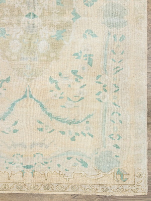 Vintage Muted Turkish Oriental Hand Woven 4.5x6.11 feet Oushak Area Rug Carpet gallery