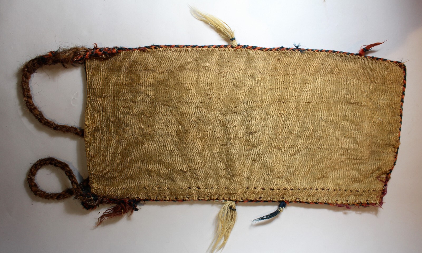 Antique Finely Woven Turkman or Kazak Central Asian Bag c. 1925 (11" x 22") gallery