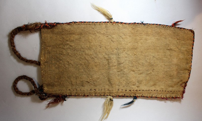 Antique Finely Woven Turkman or Kazak Central Asian Bag c. 1925 (11" x 22") gallery