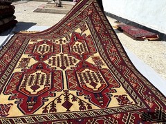 7×9 ft Afghan Handwoven Vintage Wool Kilim Rug Geometric Muted Terracotta Carpet