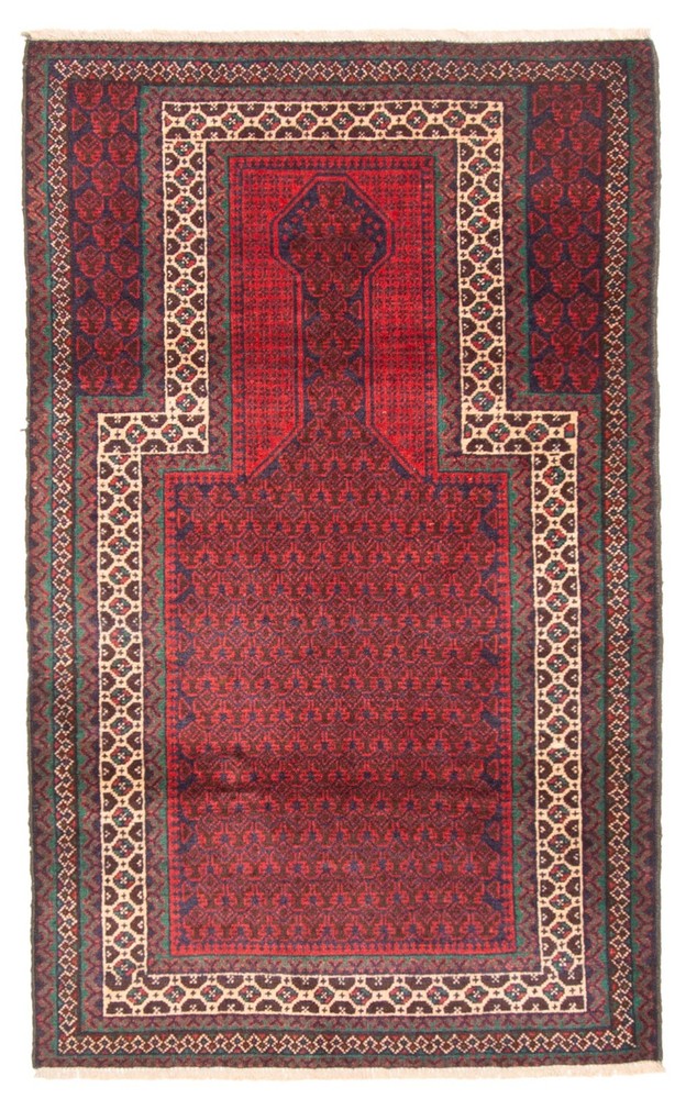 Vintage Traditional Hand-Knotted Area Rug 2'9" x 4'8" Oriental Wool Carpet