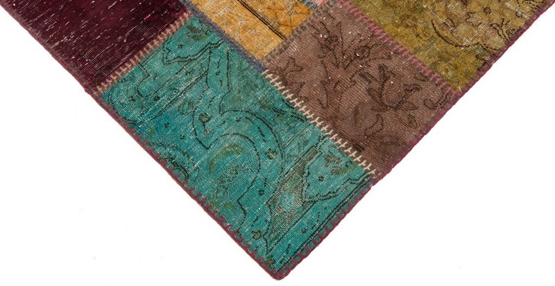 Patchwork 153x104 cm Hand Knotted Oriental Rug Vintage Carpet gallery