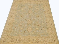 Chobi Hand-Knotted Rug 14 x 16 Light Green gold PIX-15473