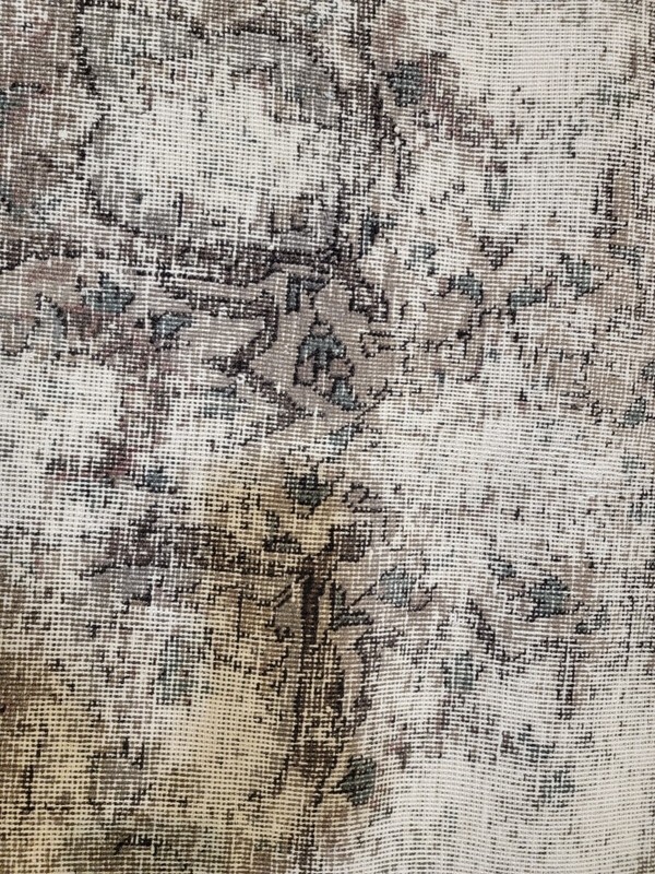 Antique Oriental Hand-Knotted Wool Area Rug Distressed Charcoal 9'6" x 12'10" gallery