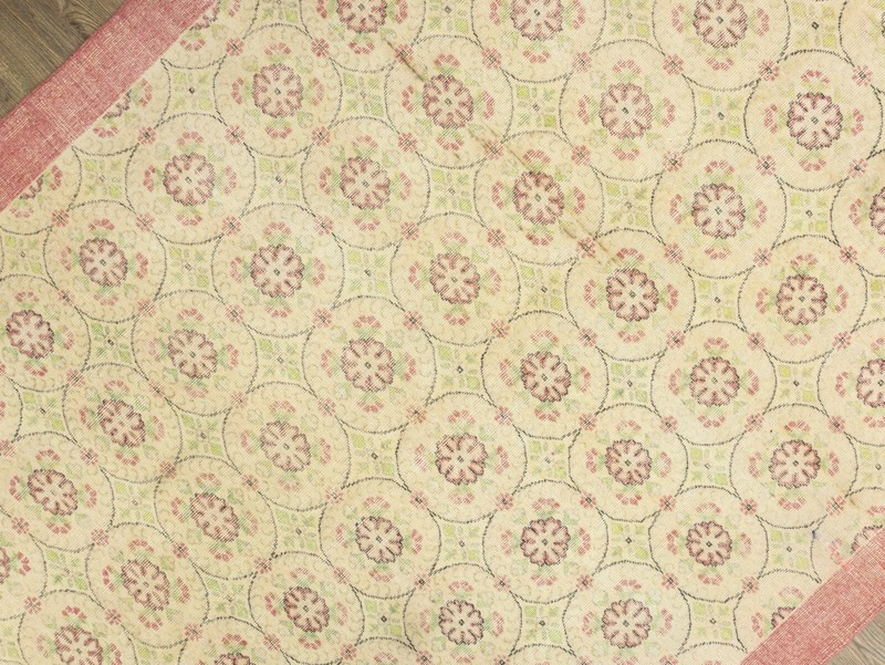 Vintage Turkish Oushak Rug 7x10.7 ft – Blush Ivory – Romantic Eclectic Interior gallery