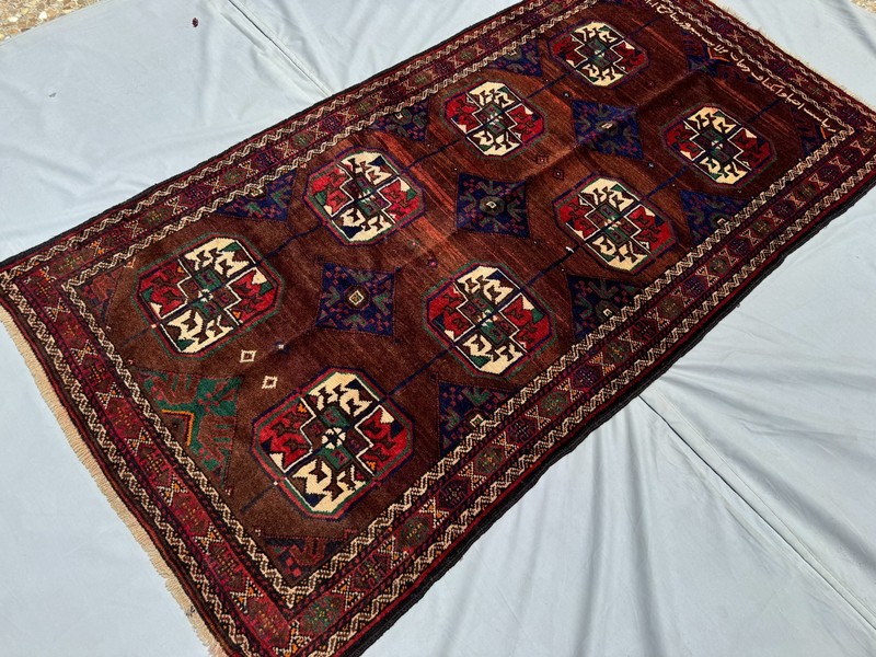 3x6 Ft Afghan Tribal Hand Knotted Vintage Wool Rug Oriental Turkmen Area Carpet gallery