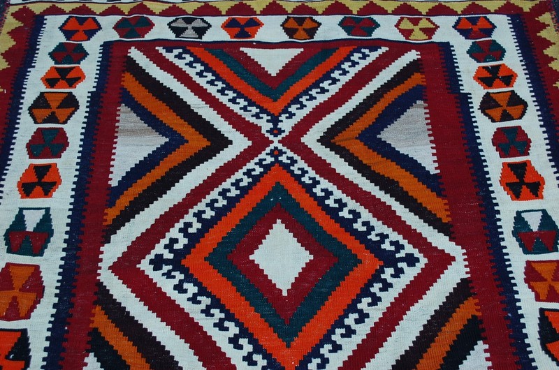 OLD,ANTIQUE CAUCASIAN,KAZAK,SHIRVAN ORIENTAL KILIM RUG 5'3" x 19'9" FULL COLOR gallery