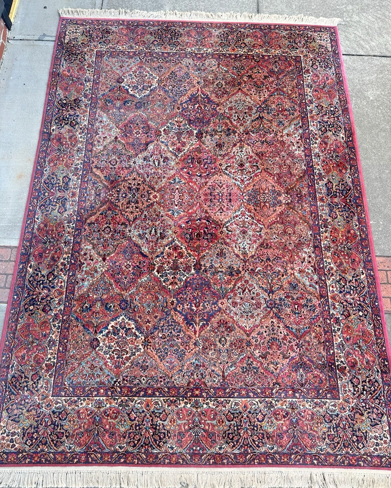 Karastan Rugc Multicolor Panel Kirman Rug #717, Wool 700 8.8 x 12