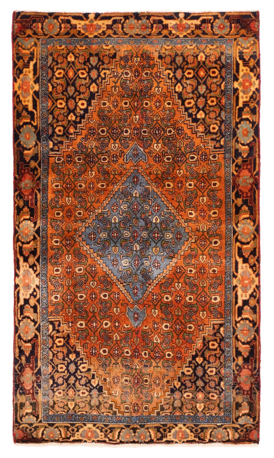 Vintage 3'10" x 6'8" Traditional Hand Knotted Vegetable Dye Wool Area Rug gallery