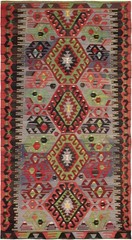 Vintage Hand Woven Area Rug 5’7″ x 10’7″ Traditional Wool Oriental Carpet