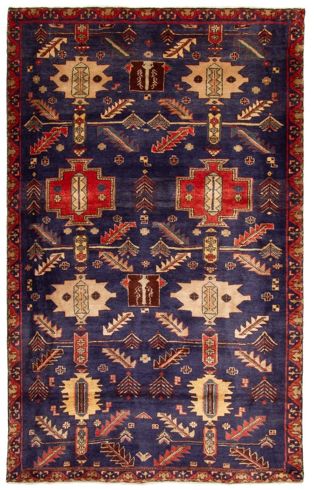 Vintage 5'4" x 8'4" Traditional Hand Knotted Vegetable Dye Wool Area Rug
