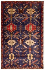 Vintage 5’4″ x 8’4″ Traditional Hand Knotted Vegetable Dye Wool Area Rug